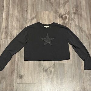 Madden Girl Black Crop Top with Star